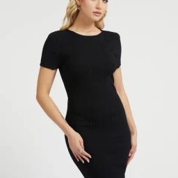 Guess Black Stripes Short sleeve Dress-image-37