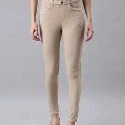 Go Colors! Beige Mid Rise Jeggings-image-83