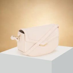 Forever Glam by Pantaloons Off White Textured Medium Sling Handbag-image-91