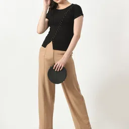 Brainbees Women Solid Crop Top-image-4