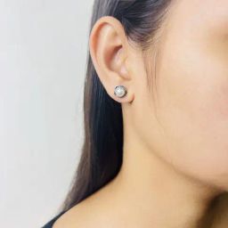 Arte Jewels 925 Sterling Silver Pearl Stud Earrings for Girls & Women-image-51
