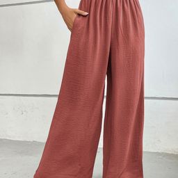 KPOP Women Mid-Rise Tailored Wide Leg Trousers-image-18