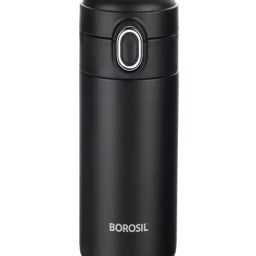 Borosil Black Stainless Steel Double Wall Vaccum Insulated Water Bottles (300ml)-image-23