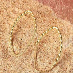 Priyaasi Gold Contemporary Hoop Earring-0