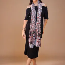 SWI Stylish Women Floral Woven Design Shawl-picture-12