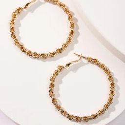 Prita by Priyaasi Gold Plated Hoop Earring-image-56