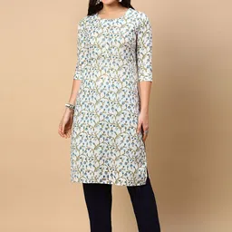 SHOWOFF Women Floral Printed Indie Florals Kurta-picture-12