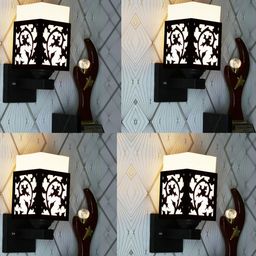 Gojeeva Brown Wood Square Wall Lamps-image-95