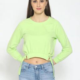PRETTY LOVING THING Light Green Regular Fit Sweatshirt-image-38