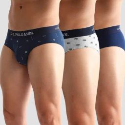 U.S. Polo Assn. Multicolored Cotton Regular Fit Printed Briefs - Pack Of 3-picture-12