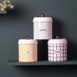 Nestroots Elegant Stainless Steel Kitchen Storage Jar With Lid 300ml - Set of 3-27