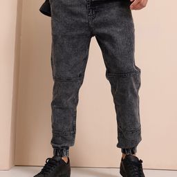 Mast & Harbour Men Jogger Fit Jeans With Cut & Sew Panel-image-26