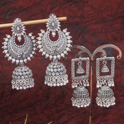I Jewels Contemporary Jhumkas Earrings-31
