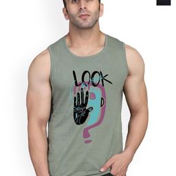 SLOWLORIS Men Pack Of 2 Printed Bio-Wash Combed Cotton Gym Vests-picture-33