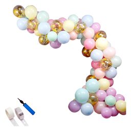 Shopperskart Balloon Arch with Chrome Confettie Metalic Balloons Combo Multicolor - Pack Of 88-image-17
