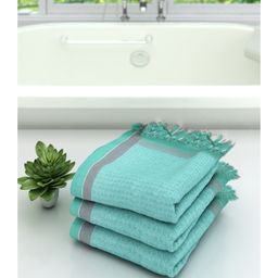 Athom Living 100% Premium Cotton Bath Towel Pack Of 3 - Green-image-79