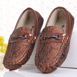 Cute Walk by Babyhug Slip On Formal Shoes- Brown-picture-34