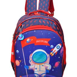 Happile Space theme School Bag Blue and Red- Height 18 Inches-image-81