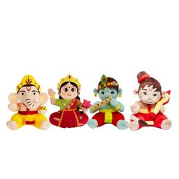 Panda's Box Mantra Chanting Baby Krishna, HanaPanda's Box Mantra Chanting Baby Krishna, Hanuman, Ganesha & Devi Lakshmi (Pack of 4) | Musical Soft Plush Toysman, Ganesha & Devi Lakshmi (Pack of 4) | Musical Soft Plush Toys-10