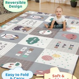 Play Nation Water Proof Double Sided Reversible Educational and Learning Printed Play Mat L 180 x B 120 cm - Multicolor-43