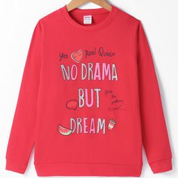 Tango Looper Knit Full Sleeves T-Shirt Text Print - Red-picture-16