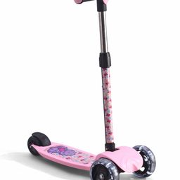Bolt 3 Wheels Kids Scooter With Led Wheels-Purple Pink| Foldable and Portable| Lean to Steer| Stable Base| Durable Smooth Wheels| 4 Level Height Adjustment-5