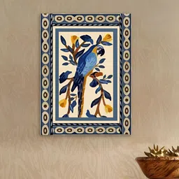 Art Street Blue & Beige 1 Piece Canvas Floral and Botanical Wall Paintings-image-70