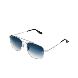 BAVINCIS Unisex Square Sunglasses with UV Protected Lens 3560-GM-Silver-Grey-Gradient-53