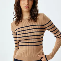 Koton Women Striped Pullover-image-94
