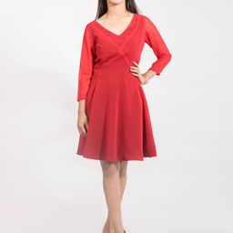 DELIS Georgette Fit & Flare Dress-image-73