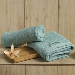 Monte Carlo Turquoise Blue 2 Pieces 340 GSM Cotton Hand Towels-14