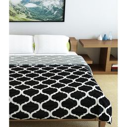 Divine Casa Ultra Soft Microfiber Polyester Reversible Double Bed Comforter  Abstract Print - Black Grey image 3