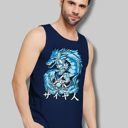UpClothing Printed Cotton Breathable Innerwear Gym Vest UC-PV-NV|DRAGON-S-image-29