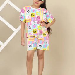 Kidsville Girls Regular Fit Mickey & Friends Printed Shorts-image-85