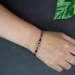 Arte Jewels 925 Sterling Silver Nazariya Evil Eye Bead Bracelet for Women & Girls-image-24