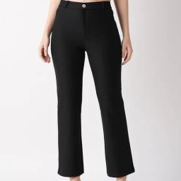 Globus Black Blended Regular Fit Trousers-image-43