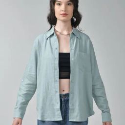 IZF Green Oversized Shirt-image-81