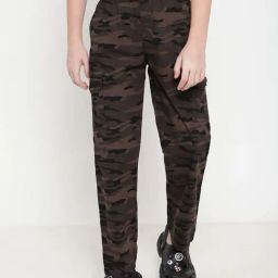 Octave Kids Olive Cotton Camouflage Track Pant-image-26