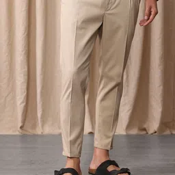 Mr Bowerbird Men Tailored Fit Vintage Pleated Trousers-image-73