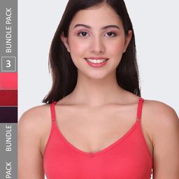 POOJA RAGENEE Pack Of 3 Full Coverage Seamless Wireless Bras MQ3027B_3P_MR_WN_CRL_28B-picture-26