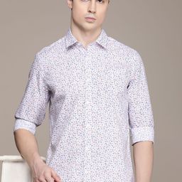 SIMON CARTER LONDON Men Slim Fit Abstract Printed Pure Cotton Casual Shirt-image-37