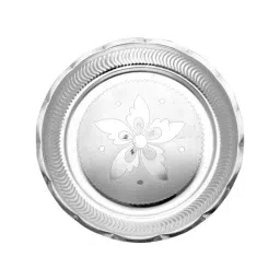 Sri Jagdamba Pearls Swara 0.8 Silver Pooja Thali-image-7
