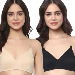 Soie Multicolor Non Wired Non Padded Everyday Bra - (Pack Of 2)-16