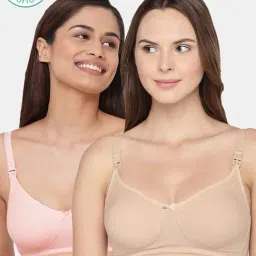 Inner Sense Multicolored Non Wired Non Padded Nursing Bra (Pack Of 2)-image-58