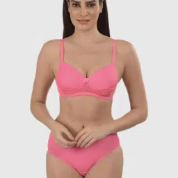 mod & shy Coral Solid Lightly Padded Bra-picture-30