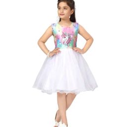 Aarika Kids White Printed Dress-image-93