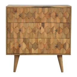 Artisan Furniture Brown Pineapple Carved Chest (Natural Oak-ish Finish)-image-71