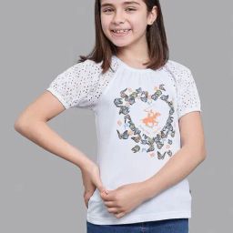 Beverly Hills Polo Club Kids White Printed Top-image-93
