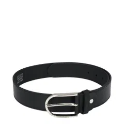Peter England Black Leather Waist Belt for Men-image-36