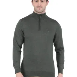 Monte Carlo Dark Olive Regular Fit High Neck Pullover-picture-33